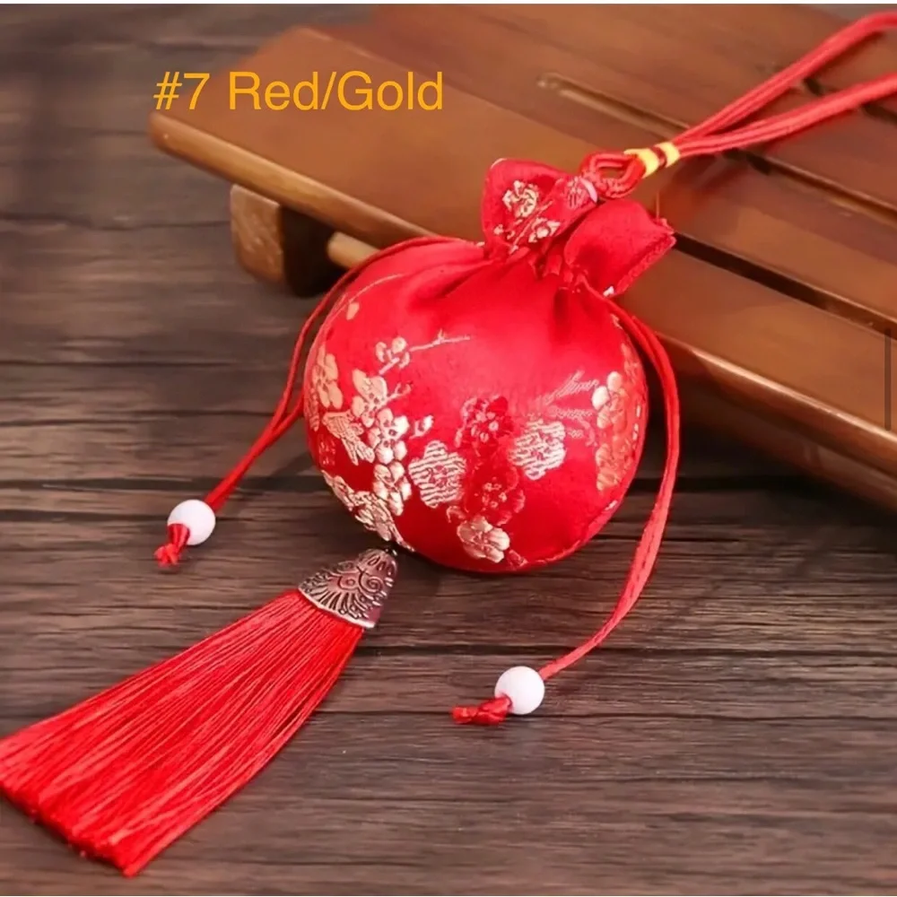 One Small Draw String Purse - Gift Bag - Sachet Bag with Tassel (u choose color)